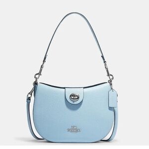 Coach Ella Hobo Light Baby Blue Leather Bag